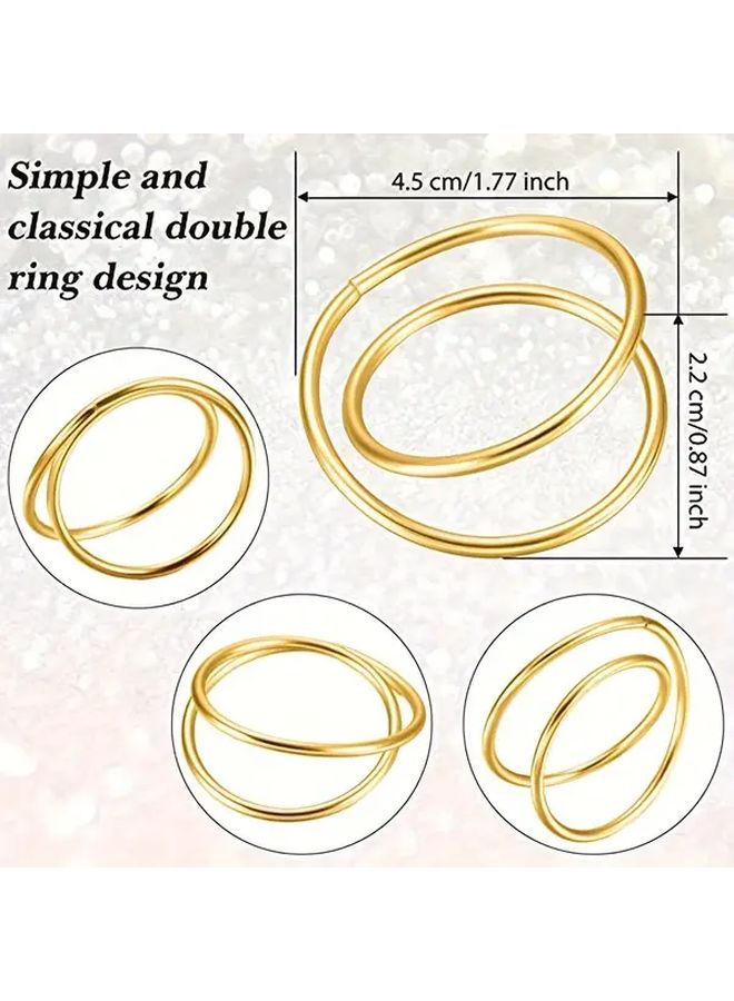 مجموعة حلقات المناديل الحلزونية المعدنية باللون الذهبي الوردي من 6 قطع لحفلات الزفاف وحفلات العشاء وحامل المناديل - Image 2